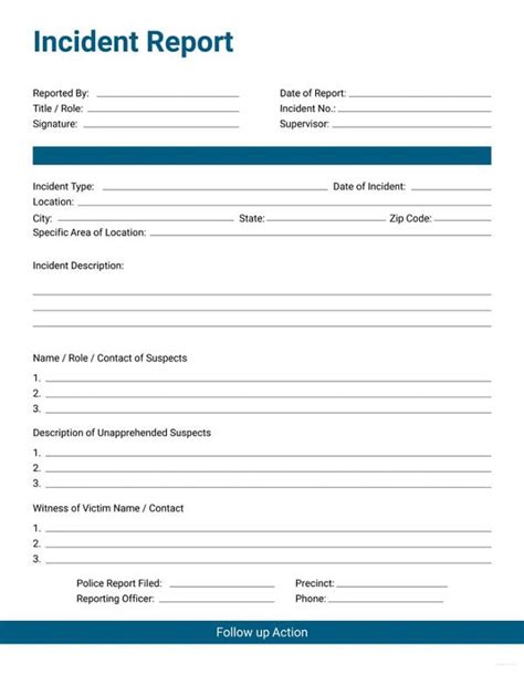 it incident report template pdf